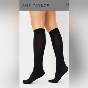 NWT Ann Taylor black knee highs One Size NEW in unopened box